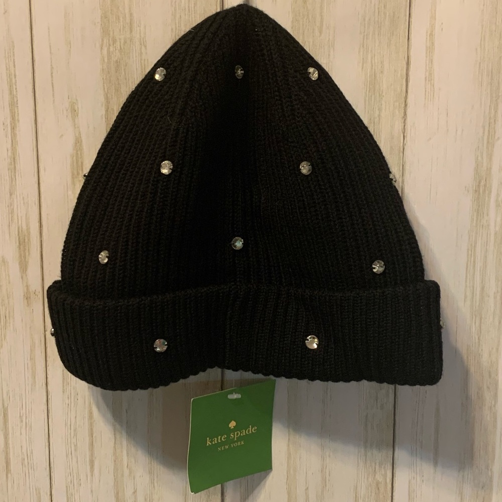Kate Spade Black Hat with Gems